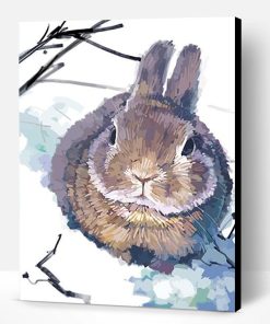 Rabbit in Snow Paint By Number