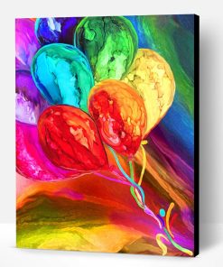 Rainbow Balloons Paint By Number
