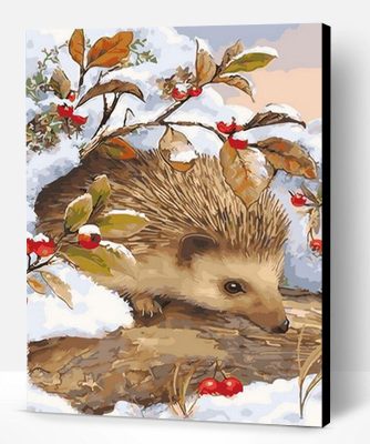 Winter Hedgehog Paint By Number