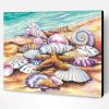 Seashells on The Beach Paint By Number