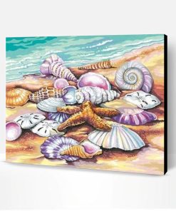 Seashells on The Beach Paint By Number