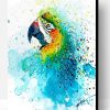 Splashed Parrot Paint By Number