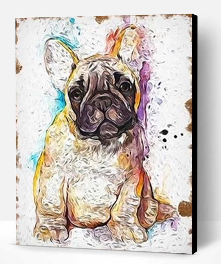 Splatter French Bulldog Animals Paint By Numbers - Paint By Numbers PRO