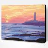Sunset Seaside Coast Lighthouse Paint By Number