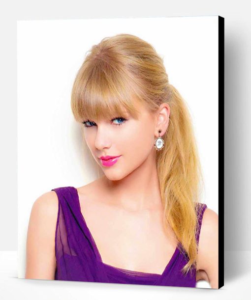 Taylor Swift in Purple Dress Paint By Number