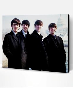 The Beatles In Black Paint By Number