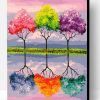 Trees of Bright Colors Paint By Number