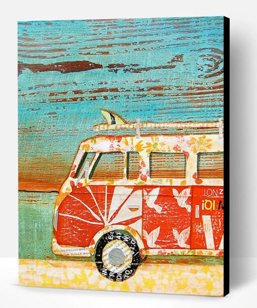 Vw Van Bus Retro Paint By Number