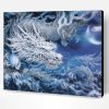 White Chinese Dragon Paint By Number