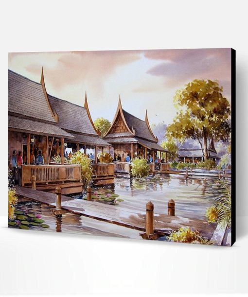 Wat Prayurawongsawat Bangkok Paint By Number