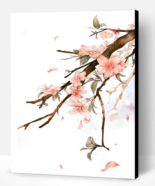 Watercolor Cherry Blossom Paint By Number