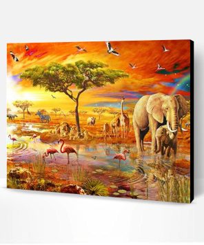 African Savanna Animals Paint By Number
