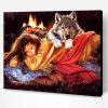 Wolf And A Woman Paint By Number
