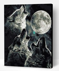 Wolves Howling At The Moon Paint By Number