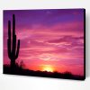 Beautiful Cactus Sunset Paint By Number