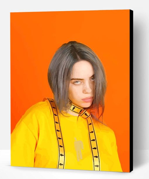 Billie Eilish Orange Background Paint By Number