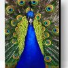 Blue Golden Peacock Bird Paint By Number