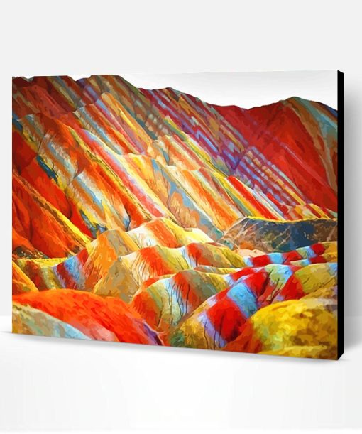 China Rainbow Mountains Paint By Number