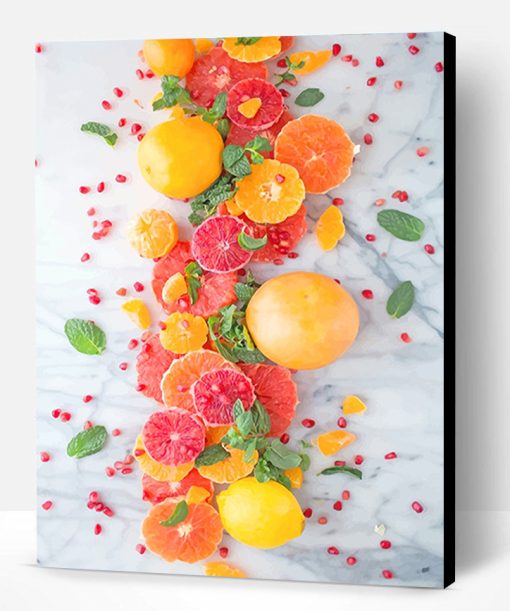 Citrus Pomegranate Salad Paint By Number