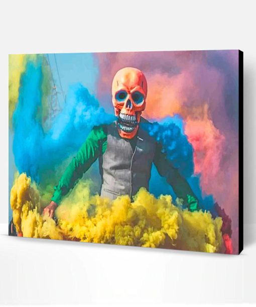 Colorful Smoke Skull Paint By Number