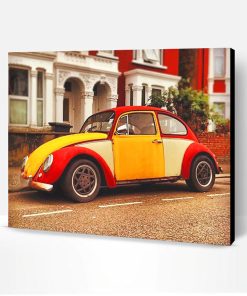 Colorful VW Beetle Paint By Number