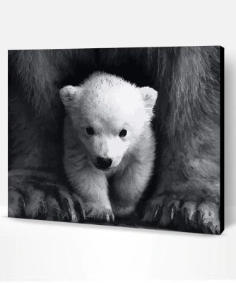 Cute Little White Bear Paint By Number