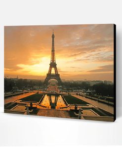Eiffel Tower At Dawn Horizontal Paint By Number