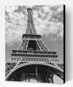 Eiffel Tower Black And White Paint By Number