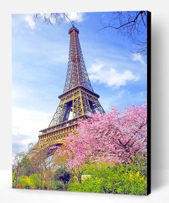 Eiffel Tower In Spring Paint By Number