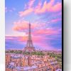 Eiffel Tower Pink Sky Paint By Number