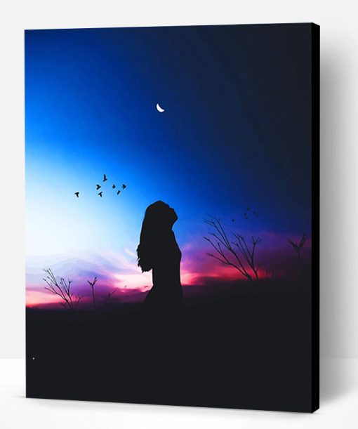 Girl Silhouette Paint By Number