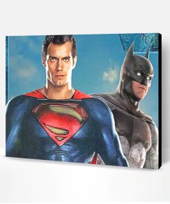 Justice League Superman and Batman Paint By Number