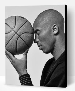 Kobe Bryant Black and white Portrait Paint By Number