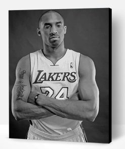 Kobe Bryant Black and white Paint By Number