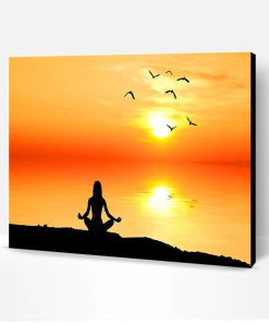 Meditation Silhouette Paint By Number