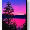 Purple Landscape Paint By Numbers