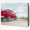Red Pickup Truck Paint By Number