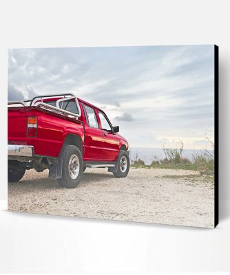 Red Pickup Truck Paint By Number