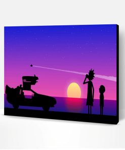 Rick and Morty Silhouette- Paint By Number