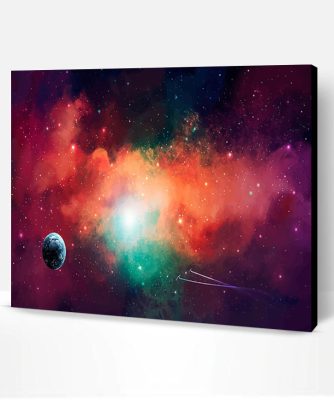 Space Colorful Nebula Paint By Number