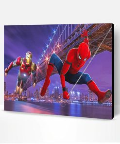 Spider Man And- Iron Man New York Paint By Number