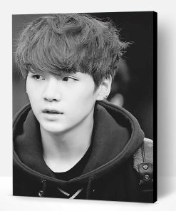 Suga Bts Black And White Paint By Number