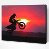 Sunrise Motorcycle Silhouette Paint By Number
