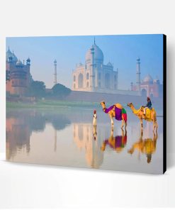 Taj Mahal India Landscape Paint By Number