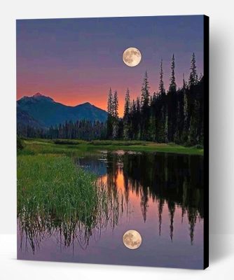 Beautiful Moon Reflect Paint By Number