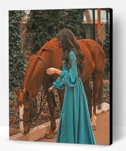 Girl With Horse Paint By Number