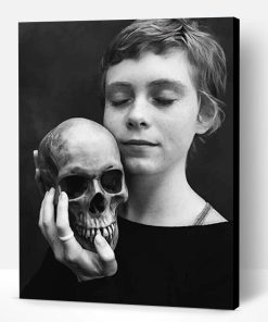 Girl With Skull Photography Paint By Number