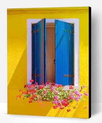 Lobelia Window Flowers Paint By Number