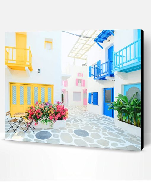 Santorini Greece Buildings Paint By Number