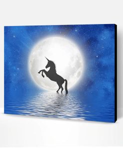 Unicorn Moon Silhouette Paint By Number